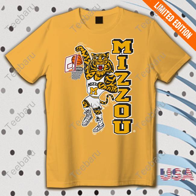 Dennis Gates Mizzou Missouri Dunking Tiger Long Sleeve Tee Shirt